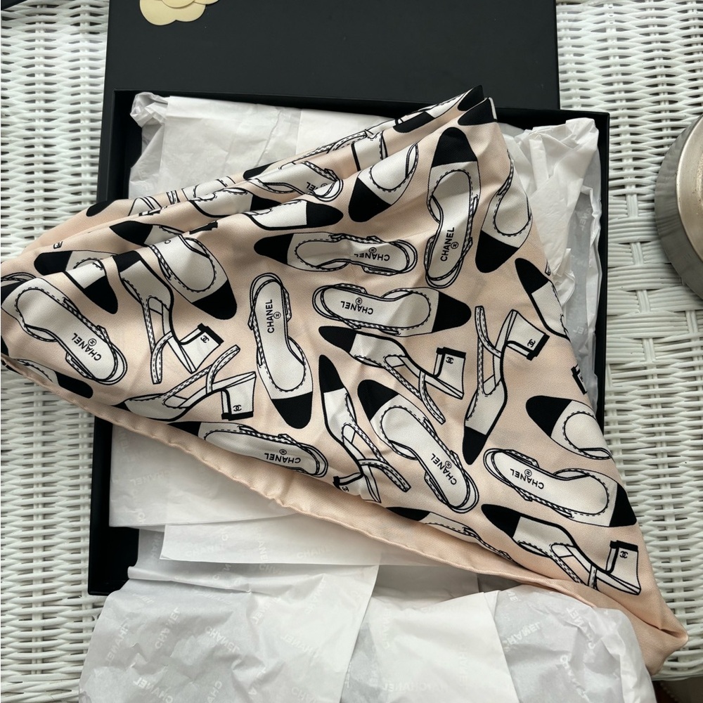 CHANEL silk scarf
